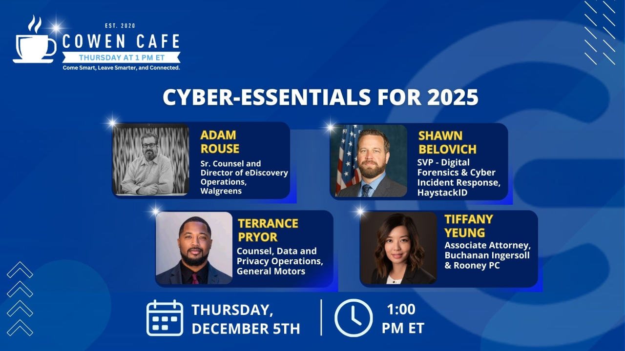 Cowen Cafe Cyber Essentials for 2025 Advertisement