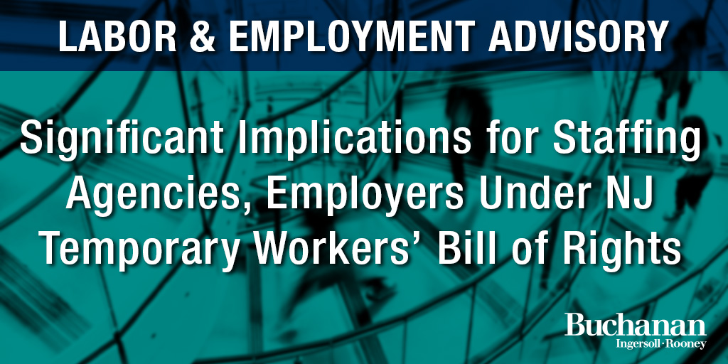 Significant Implications For Staffing Agencies Employers Under NJ 